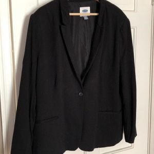 Plus size casual knit blazer